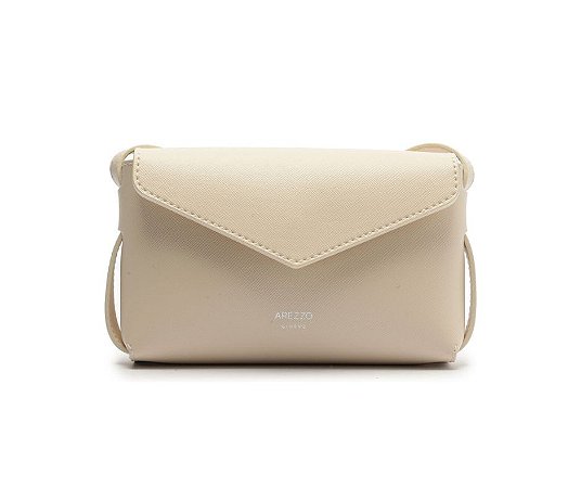 Arezzo Bolsa Tiracolo Branca Pequena Envelope OffWhite