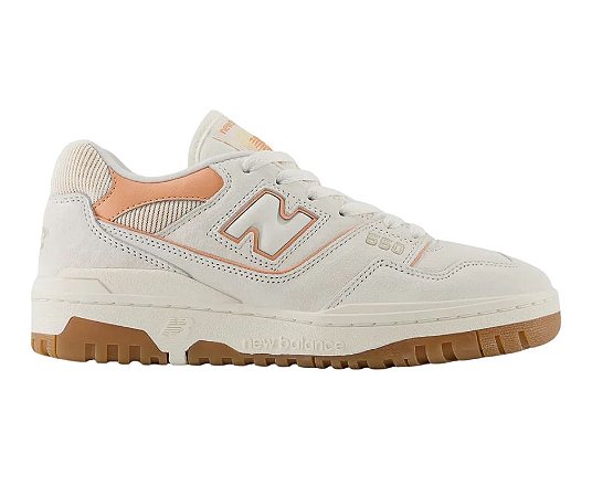 New Balance Tenis 550 Branco e Coral