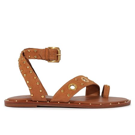 Schutz Rasteira Couro Marrom