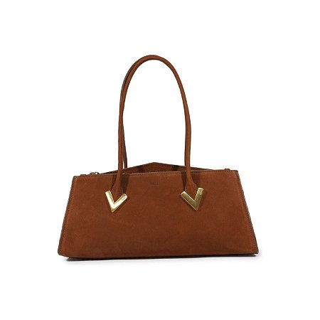 Schutz Bolsa Tote Média Adele Couro Marrom