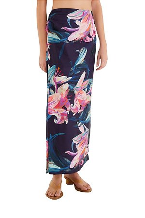 Farm Saia Reta Estampada Lilia 345951
