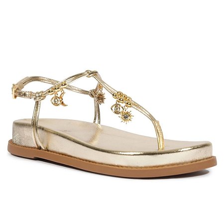 Schutz Rasteira Papete Dourada