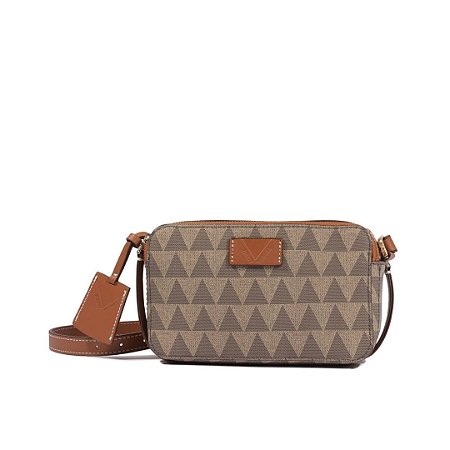 Schutz Bolsa Tiracolo Pequena Triangle Bege