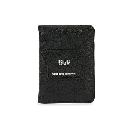 Schutz Porta Passaporte Couro Preto