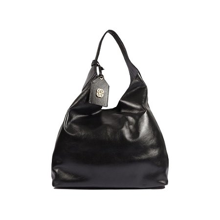 Schutz Bolsa Hobo Grande Couro Preta