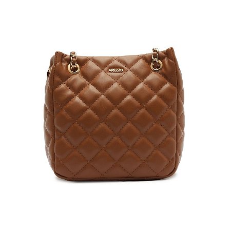 Arezzo Bolsa Shopping Marrom Matelassê Grande Corrente