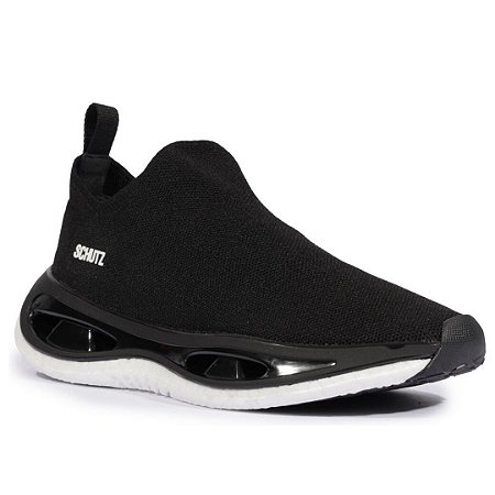 Schutz Tênis Slip On Knit Preto