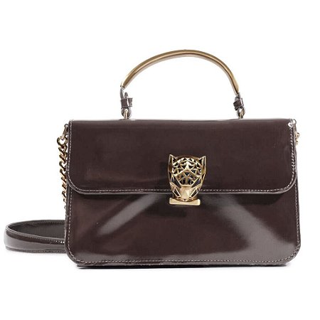 Schutz Bolsa Media Couro Marrom