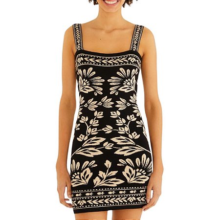 Farm Vestido Tricot Curto