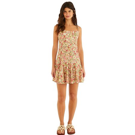 Farm Vestido Curto Estampado Flor De Fruta