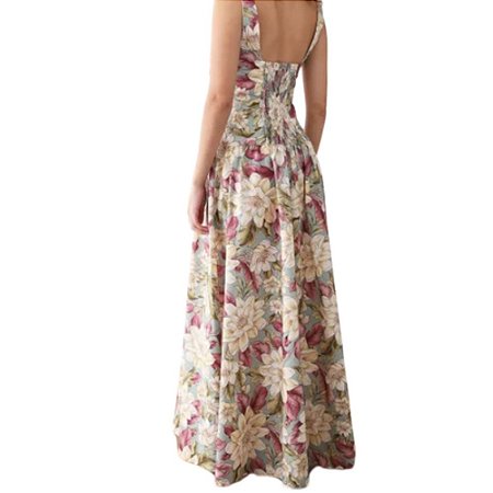 Farm Vestido Longo Serena Azul