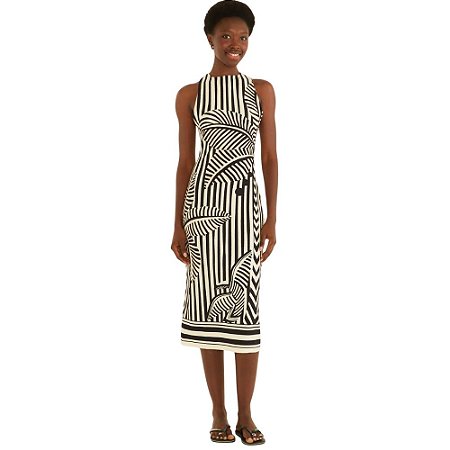 Farm Vestido Midi Listra Tropical