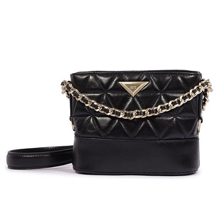 Schutz Bolsa Tiracolo Mini Hobo 944 Couro Preta