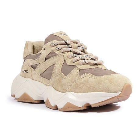 Schutz Tênis ST 2940 Bico Redondo Verde Oliva