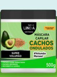 MASCARA DE HIDRATAÇAO SALLON LINDA CACHOS ONDULADOS 500GR