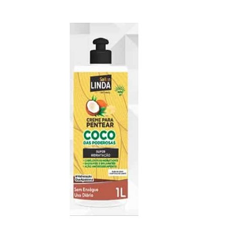 CREME DE PENTEAR COCO DAS PODEROSAS 1LTR SALLON LINDA