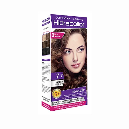 HIDRAN-HIDRACOLOR KIT -7.7 MARROM DOURADO 100ML