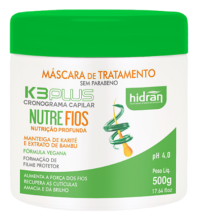 HIDRAN-k3 nutrefios máscara tratamento 500g
