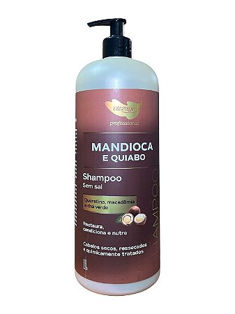 SHAMPOO - Mandioca e Quiabo 1L - Vizzage