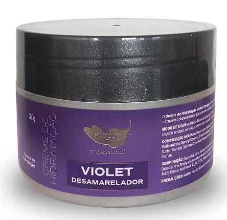 Máscara Hidratante - VIOLET - Desamarelador 300gr - Vizzage Profissional