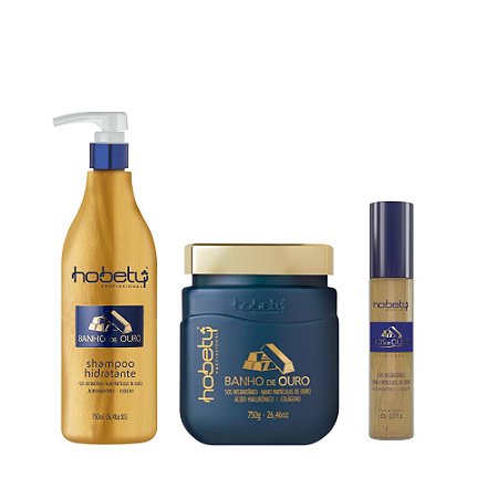 Kit Banho de Ouro Profissional Hobety 750 g