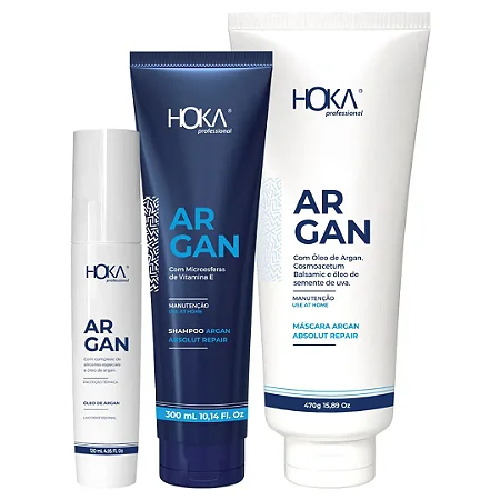 Kit Crescimento Capilar Argan Home Restauração Hoka
