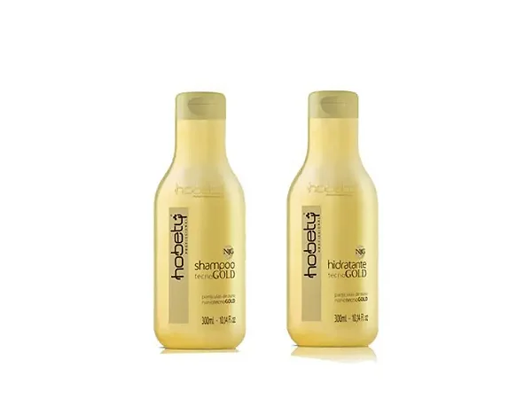 Kit Hobety Tecno Gold Shampoo 300Ml + Hidratante 300Ml