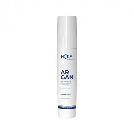 ÓLEO DE ARGAN PROTETOR TÉRMICO FINALIZADOR PARA CABELOS RESSECADOS 120ML HOKA