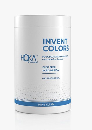 Pó Descolorante Dust-Free Invent Colors 500g Hoka - Branco
