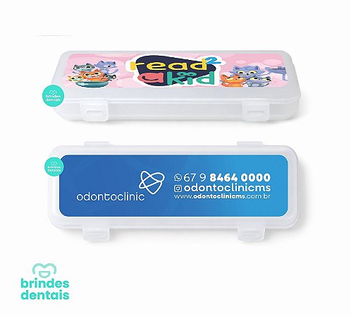Estojo Plástico Odontologia/Odontopediatria 20x8cm - Adesivado