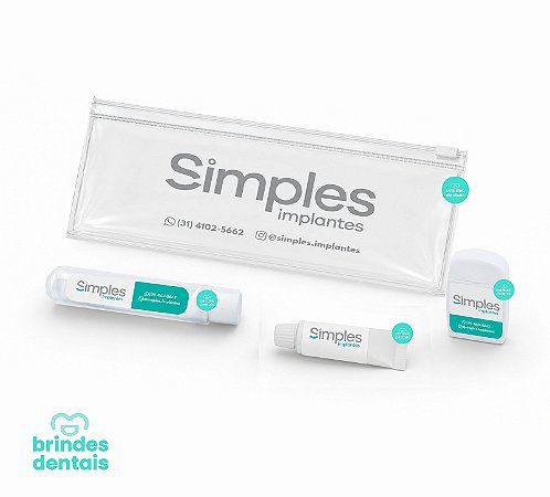 Kit Higiene Bucal Ziplock Gravado - Personalizado