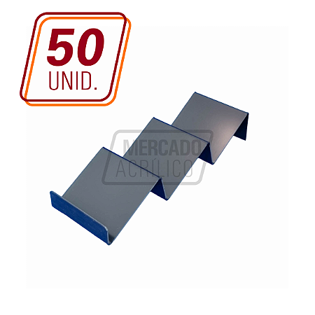 Expositor para bandejas de frios com 3 posições na cor preto (kit com 50 unidades)