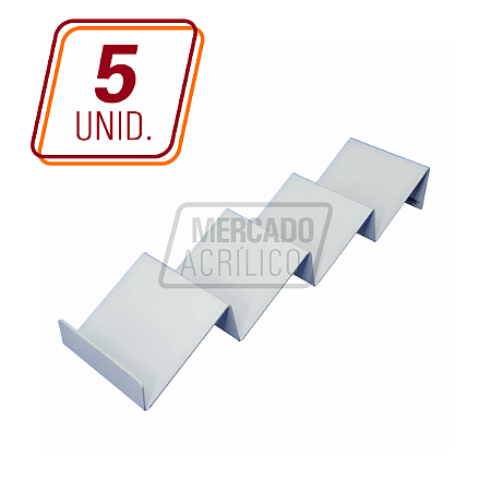 Expositor para bandejas de frios com 4 posições na cor branca (kit com 05 unidades)