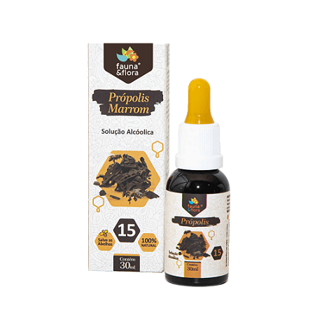 Própolis Marrom Alcoólico 15% – 30 ml | Fauna e Flora