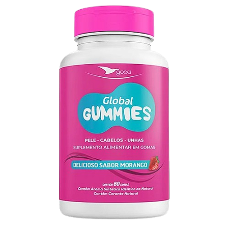 Gummies Pele, Cabelo e Unhas Morango – Global