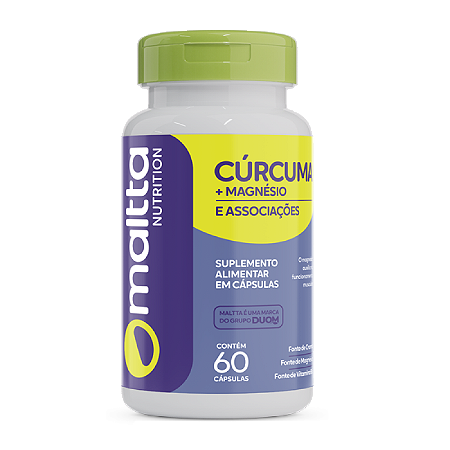 Cúrcuma + Magnésio – 60 Cápsulas – Maltta