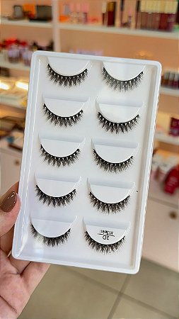 Cartela 5 pares de Cílios postiços - H13 Mini