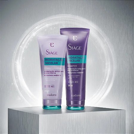 Combo Eudora Siàge Hidratação Micelar: Shampoo 250ml + Condicionador 200ml