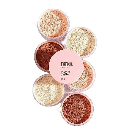 Pó Instant Matte a prova d’água - Nina Makeup