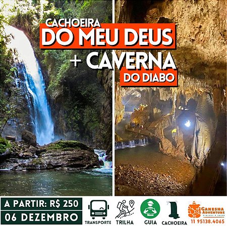 ZZL2 - Day Use 06/Dez - Caverna do Diabo + Cachoeira do Meu Deus - SP