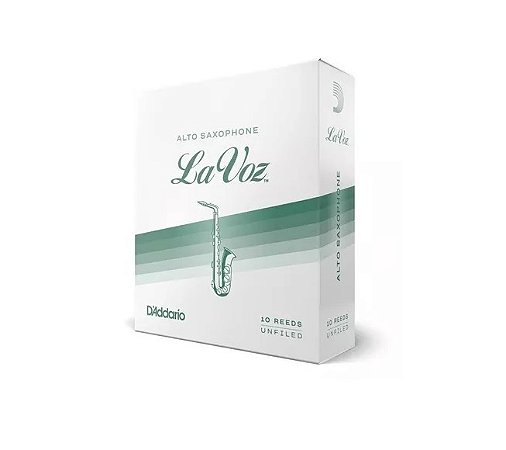 Palheta La Voz P/ Sax Alto Soft (caixa C/ 10)