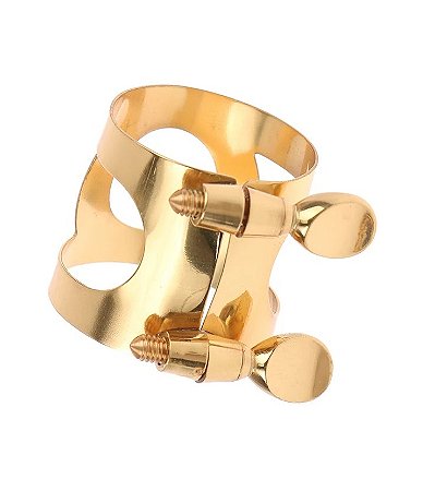 Abraçadeira Para Boquilha Sax Alto Dourada