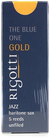 Palheta Rigotti Jazz Gold Sax Baritono Nº 2,0 Medium (caixa C/ 05)