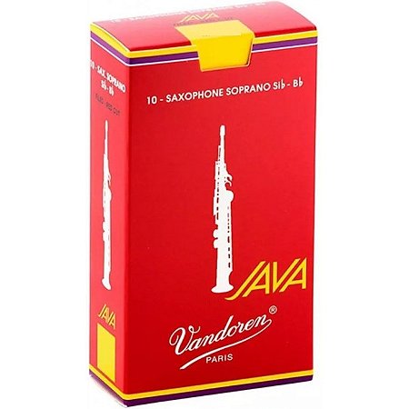 Palheta Vandoren Java Red Sax Soprano Nº 3,0 (caixa c/ 10)