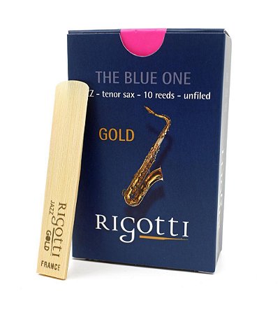 Palheta Rigotti Jazz Gold Sax Tenor 2,0 - 2,5 - 3,0 (unidade)