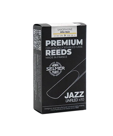 Palheta Selmer Premium Jazz Unfiled Sax Alto 2,0 - 2,5 - 3,0 (caixa c/ 10)