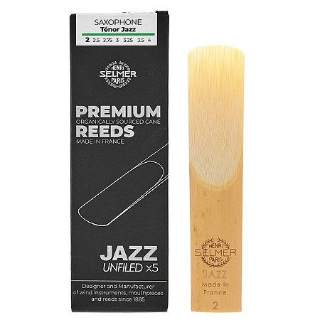 Palheta Selmer Premium Jazz Unfiled Sax Tenor 2,0 - 2,5 - 3,0 (unidade)