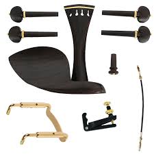 Kit De Montagem Para Violino 4/4 Ébano (Completo)