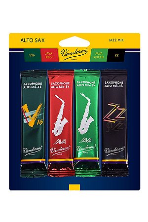 Kit Palhetas Vandoren Jazz Mix Sax Alto 2,5 (c/ 04 Unidades)