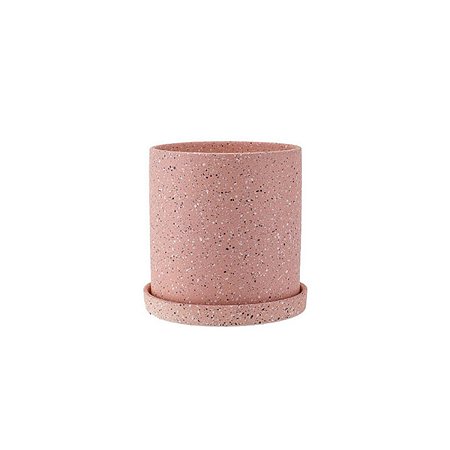 Vaso Para Plantas De Cerâmica Granilite Rosa  12 Cm